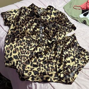 SHEIN Leopard Print Pajama Set